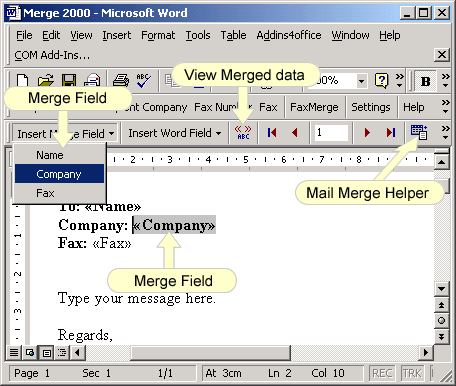 Merge Fields